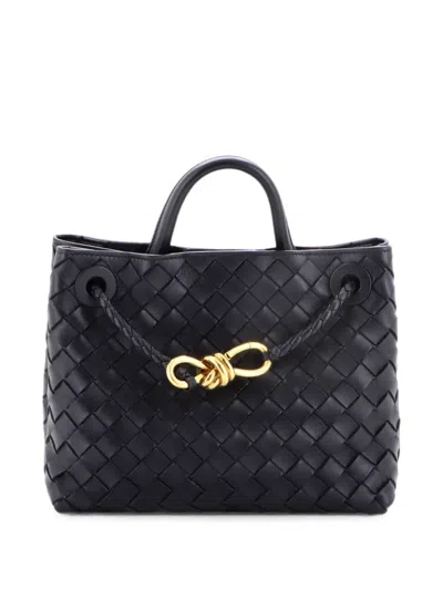 Pre-owned Bottega Veneta Andiamo Top Handle Bag Intrecciato Nappa Small Satchel In Black