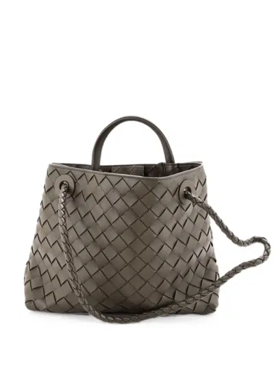 Pre-owned Bottega Veneta Andiamo Top Handle Bag Intrecciato Nappa Small Satchel In Green