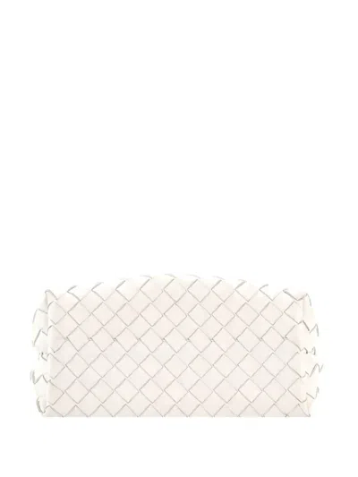 Pre-owned Bottega Veneta Andiamo Top Handle Bag Intrecciato Nappa Small Satchel In White