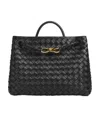 Bottega Veneta Black Medium Andiamo Bag In Black