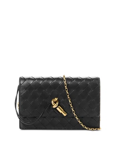 Bottega Veneta Andiamo Wallet On A Chain In Black