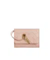 Bottega Veneta Andiamo Tri-fold Zip Wallet In Nude