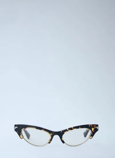 Bottega Veneta Angle Cat Eye Sunglasses In Brown