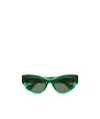 Bottega Veneta Eyewear Cat-eye Frame Sunglasses In Green