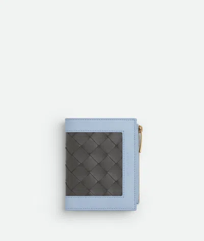 Bottega Veneta Angolo Small Bi-fold Wallet In Lunar/lapilli