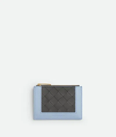 Bottega Veneta Angolo Zipped Card Case In Lunar/lapilli