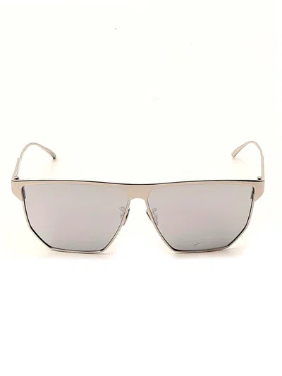 Bottega Veneta Eyewear Angular Aviator Sunglasses In Silver