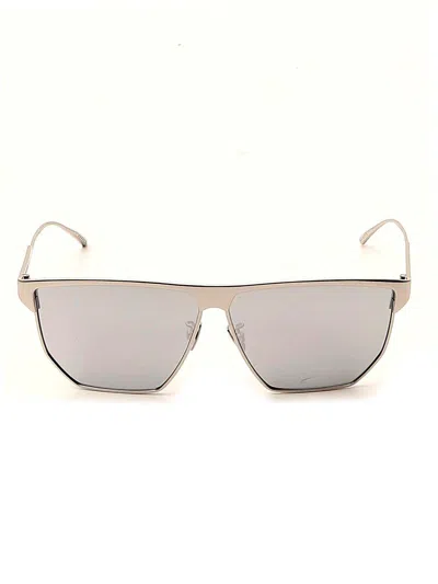Bottega Veneta Angular Aviator Sunglasses In Silver