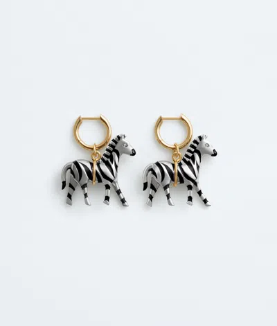 Bottega Veneta Bottega  Veneta Animal Earrings In White/black