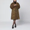 Bottega Veneta Women Multicolor Single-breasted Coat With Notched Revers And All-over Leopard Print  In Animal Print