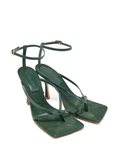 Pre-owned Bottega Veneta Ankle-strap Sandals In Green