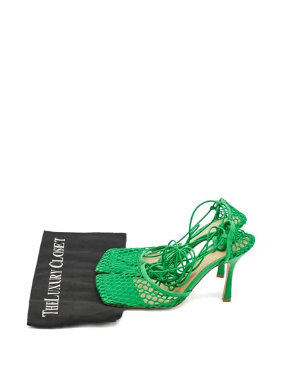 Pre-owned Bottega Veneta Ankle-tie Pumps In Green