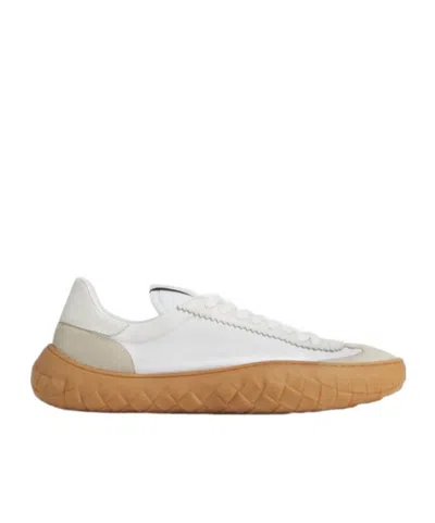 Bottega Veneta Spoutnik Lace-up Casual Sneakers In White