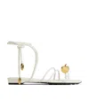 Bottega Veneta Apple Decorated Flat Sandals In White