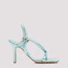 Bottega Veneta Light-blue Leather Stretch Heels In Aqua