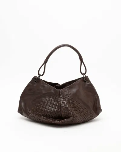 Bottega Veneta Aquilone Fortune Cookie Hobo Bag In Brown