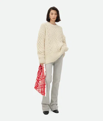 Bottega Veneta Pullover Aus Aran-cable-wolle In String