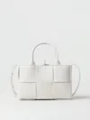 Bottega Veneta Cassette Intrecciato Leather Cardholder In White