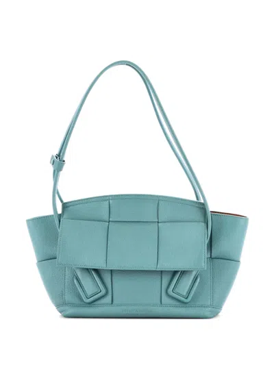 Pre-owned Bottega Veneta Arco Bag Maxi Intrecciato Leather Small Shoulder Bag In Green