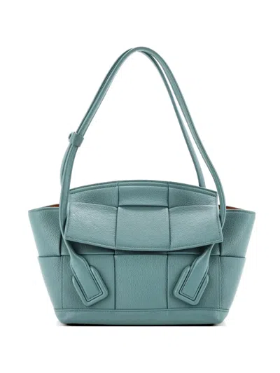 Pre-owned Bottega Veneta Arco Bag Maxi Intrecciato Leather Small Shoulder Bag In Green