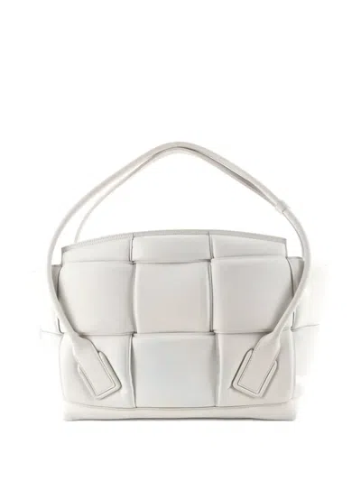 Pre-owned Bottega Veneta Arco Bag Padded Maxi Intrecciato Leather Large Tote Bag In Neutral