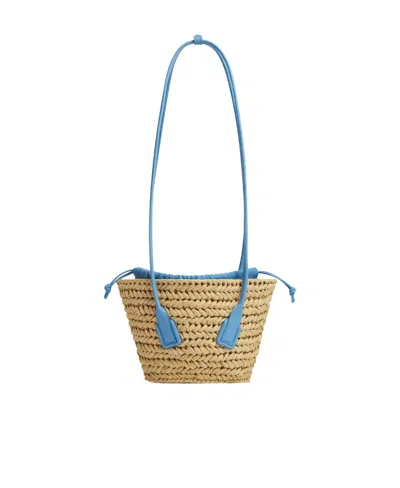 Bottega Veneta Arco Basket Small Crossbody Bag In Nude