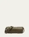 Bottega Veneta Arco Canette Small Intreccio Shoulder Bag In Mud-natural-silver