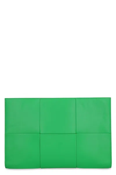 Bottega Veneta Arco Intrecciato Document Case In Green