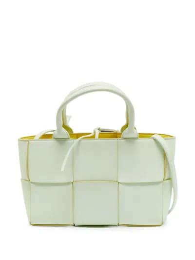 Pre-owned Bottega Veneta Arco Intreccio Tote Bag In Green