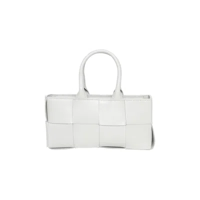 Pre-owned Bottega Veneta Arco Lambskin Mini Tote Bag 'agate Grey/gold' | Women's Size Onesize