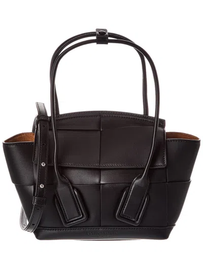 Bottega Veneta Arco Mini Leather Tote In Black