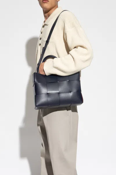 Bottega Veneta ‘arco Mini' Shopper Bag In Navy Blue