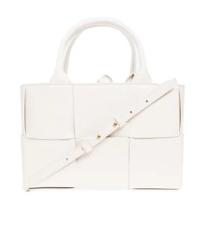 Bottega Veneta Arco Mini Shoulder Bag In White