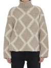 Bottega Veneta Argyle Intarsia-knit Wool Turtleneck Sweater