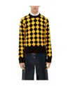 Bottega Veneta Argyle Intarsia Wool Jumper In Black
