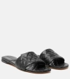 Bottega Veneta Amy Quilted Leather Slides In Black