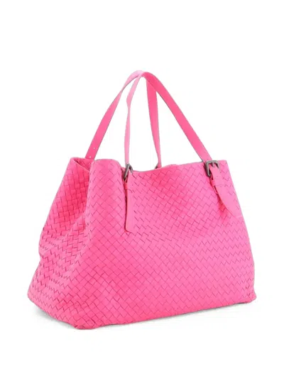 Pre-owned Bottega Veneta A-shape Intrecciato Nappa Large Tote Bag In Pink