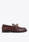 Bottega Veneta Barolo Brown Leather Astair Metallic Knot Loafer In Brown