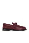Bottega Veneta Caramel Leather Astaire Loafers In Merlot