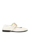 Bottega Veneta Off-white Astaire Mary-jane Ballerina Flats In String