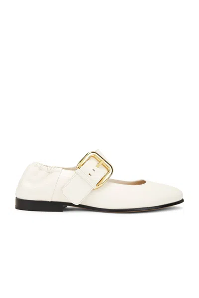 Bottega Veneta Off-white Astaire Mary-jane Ballerina Flats In String