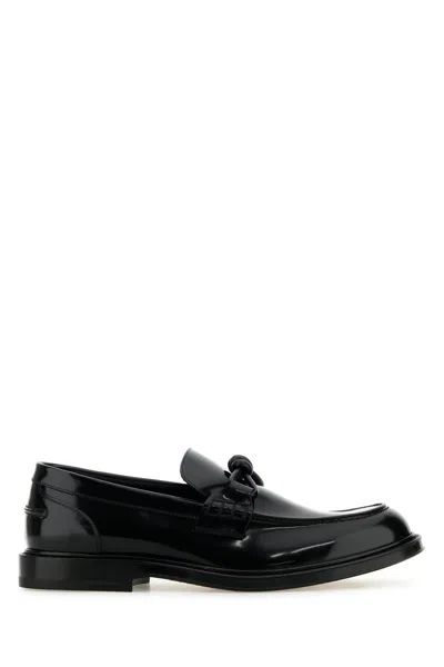 Bottega Veneta Astaire Knot Detailed Loafers In Black