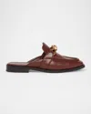 Bottega Veneta Astaire Knot Leather Loafer Mules In Pinecone
