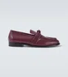 Bottega Veneta Astaire Knot Leather Loafers In Barolo