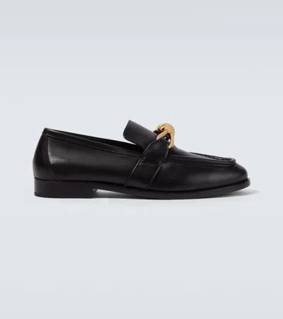 Bottega Veneta Astaire Knot Leather Loafers In Black