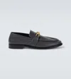 Bottega Veneta Astaire Knot Plaque Leather Loafers In Black