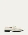 Bottega Veneta Astaire Knot Leather Loafers In String