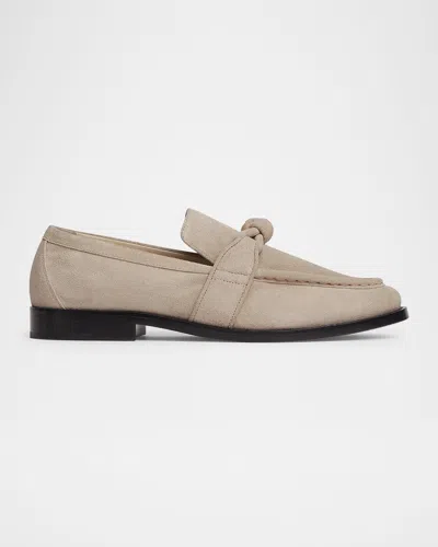 Bottega Veneta Astaire Knot Soft Suede Loafers