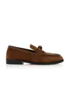 Bottega Veneta Astaire Knot Suede Loafers In Brown