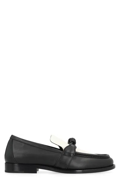 Bottega Veneta Astaire Leather Loafers In Black